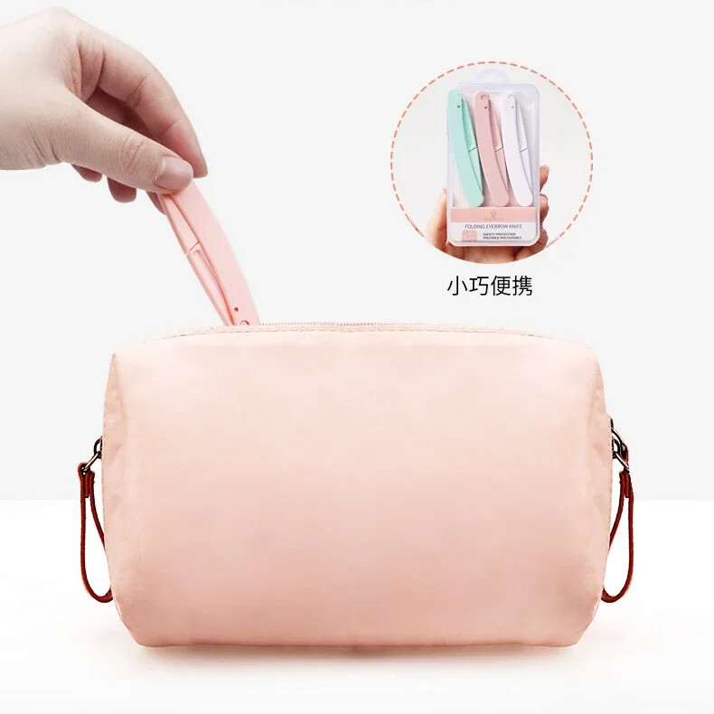 1/3 gab. Pārnēsājams uzacu trimeris, drošs uzacu veidotājs, salokāms uzacu trimeris skuvekļa asmens skuveklis SIEVIETĒM grima rīki