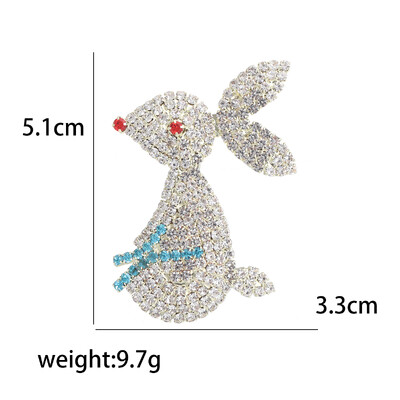 Καρφίτσες Rhinestone Rabbit για γυναίκες Unisex Καρφίτσες ζώων Πολύχρωμες Διαθέσιμες Αξεσουάρ Casual Party Δώρα