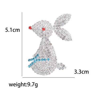 Καρφίτσες Rhinestone Rabbit για γυναίκες Unisex Καρφίτσες ζώων Πολύχρωμες Διαθέσιμες Αξεσουάρ Casual Party Δώρα