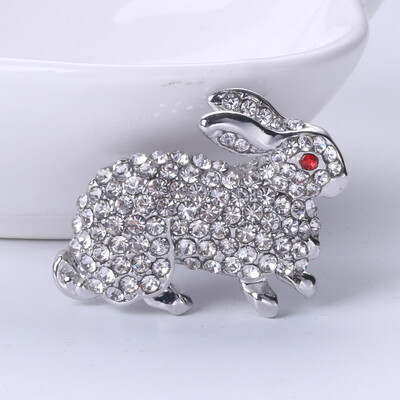 Καρφίτσες Rhinestone Rabbit για γυναίκες Unisex Καρφίτσες ζώων Πολύχρωμες Διαθέσιμες Αξεσουάρ Casual Party Δώρα