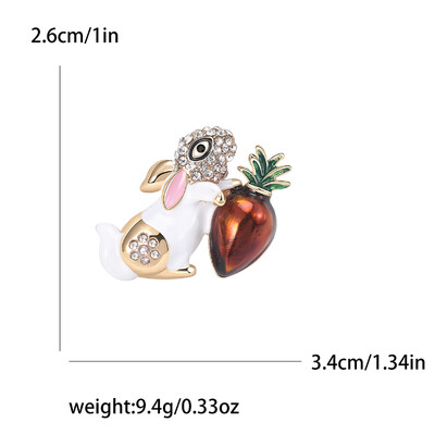 Καρφίτσες Rhinestone Rabbit για γυναίκες Unisex Καρφίτσες ζώων Πολύχρωμες Διαθέσιμες Αξεσουάρ Casual Party Δώρα