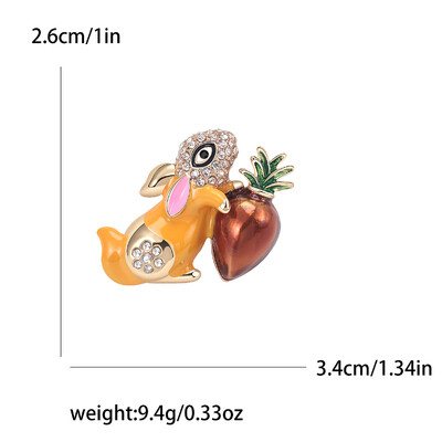 Καρφίτσες Rhinestone Rabbit για γυναίκες Unisex Καρφίτσες ζώων Πολύχρωμες Διαθέσιμες Αξεσουάρ Casual Party Δώρα
