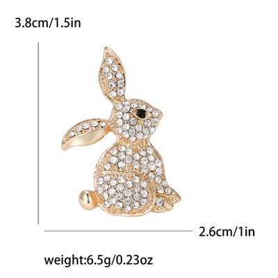 Καρφίτσες Rhinestone Rabbit για γυναίκες Unisex Καρφίτσες ζώων Πολύχρωμες Διαθέσιμες Αξεσουάρ Casual Party Δώρα