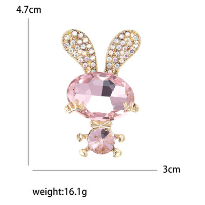 Καρφίτσες Rhinestone Rabbit για γυναίκες Unisex Καρφίτσες ζώων Πολύχρωμες Διαθέσιμες Αξεσουάρ Casual Party Δώρα
