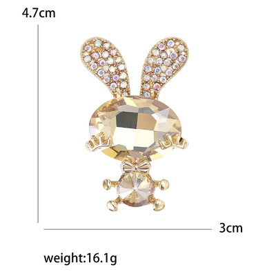 Καρφίτσες Rhinestone Rabbit για γυναίκες Unisex Καρφίτσες ζώων Πολύχρωμες Διαθέσιμες Αξεσουάρ Casual Party Δώρα