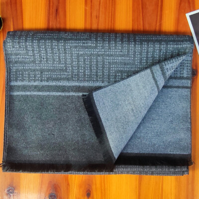 Νέα πολυτελή κασμίρ μάλλινα ανδρικά κασκόλ, ζεστό χειμωνιάτικο μαντήλι ανδρικό κασκόλ Γκρι μάλλινο κασκόλ Comfort Διπλό χρώμα Μόδα Casual ρούχα