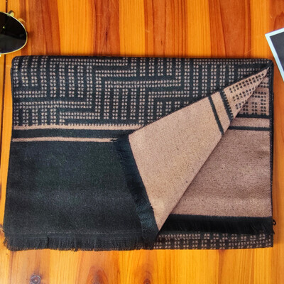 Νέα πολυτελή κασμίρ μάλλινα ανδρικά κασκόλ, ζεστό χειμωνιάτικο μαντήλι ανδρικό κασκόλ Γκρι μάλλινο κασκόλ Comfort Διπλό χρώμα Μόδα Casual ρούχα