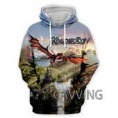 Νέα μόδα Γυναικεία/Ανδρικά 3D Print Rhapsody Rock Hoodies Φούτερ με κουκούλα Harajuku Φούτερ με κουκούλα Μπλούζες H01