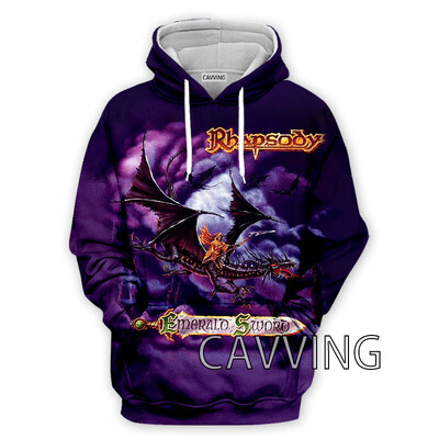 Νέα μόδα Γυναικεία/Ανδρικά 3D Print Rhapsody Rock Hoodies Φούτερ με κουκούλα Harajuku Φούτερ με κουκούλα Μπλούζες H01