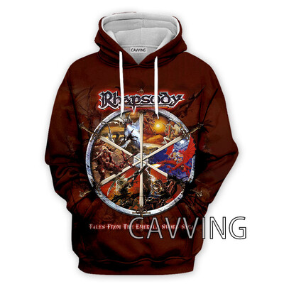 Νέα μόδα Γυναικεία/Ανδρικά 3D Print Rhapsody Rock Hoodies Φούτερ με κουκούλα Harajuku Φούτερ με κουκούλα Μπλούζες H01