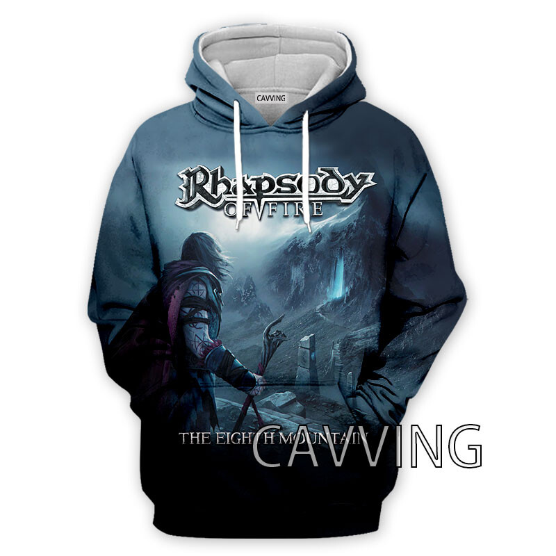 Νέα μόδα Γυναικεία/Ανδρικά 3D Print Rhapsody Rock Hoodies Φούτερ με κουκούλα Harajuku Φούτερ με κουκούλα Μπλούζες H01