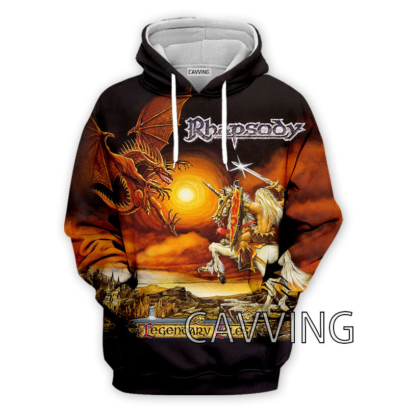 Νέα μόδα Γυναικεία/Ανδρικά 3D Print Rhapsody Rock Hoodies Φούτερ με κουκούλα Harajuku Φούτερ με κουκούλα Μπλούζες H01