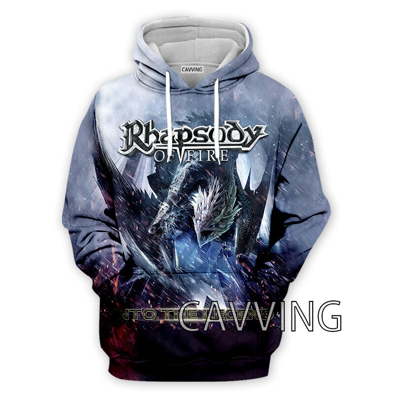 Νέα μόδα Γυναικεία/Ανδρικά 3D Print Rhapsody Rock Hoodies Φούτερ με κουκούλα Harajuku Φούτερ με κουκούλα Μπλούζες H01