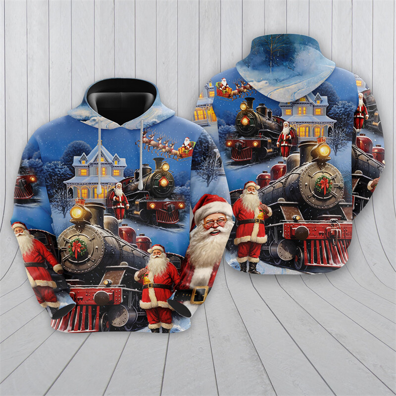 Vintage Steampunk Train 3D Printed Hoodies Vīriešiem Apģērbi Harajuku Modes Vilciena vadītāja Džemperi Ikdienas bērnu treniņtērpu topi