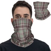 Murphy Tartan škótska kockovaná šatka na krk s potlačou mriežky, kukly, maska na tvár, šatka, pokrývka hlavy pre mužov, ženy a dospelých