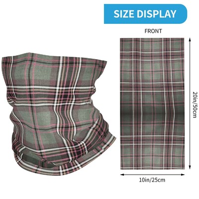 Murphy Tartan škótska kockovaná šatka na krk s potlačou mriežky, kukly, maska na tvár, šatka, pokrývka hlavy pre mužov, ženy a dospelých