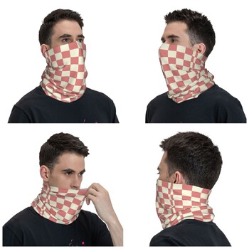 Checkerboar Plaid Retor Bandana Neck Cover Printed Balaclavas Mask Шал Multi-use Колоездене Езда Унисекс Възрастен Ветроустойчив