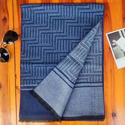 Luxus márka téli férfi kasmír sál csíkos nyakkendő Sálak Kendő Alkalmi rojt borítások Férfi Üzleti Pashmina Foulard