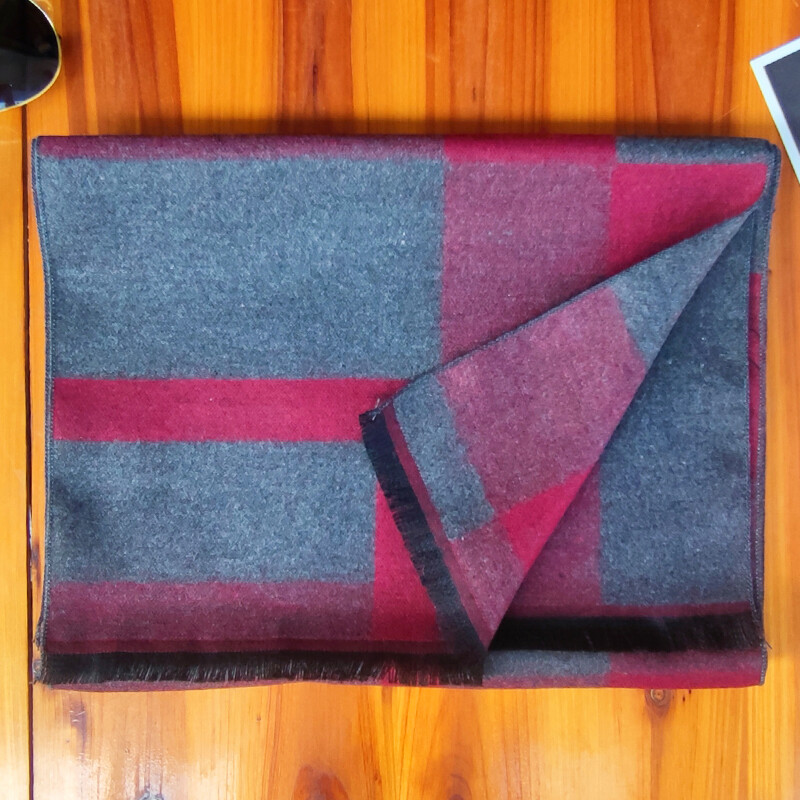 Luksusa zīmols Ziemas Vīriešu Kašmira Šalle Svītrains Kakla lakats Šalles Šalle Ikdienišķa Bārkstis Aptinumi Vīrietis Bizness Pashmina Foulard