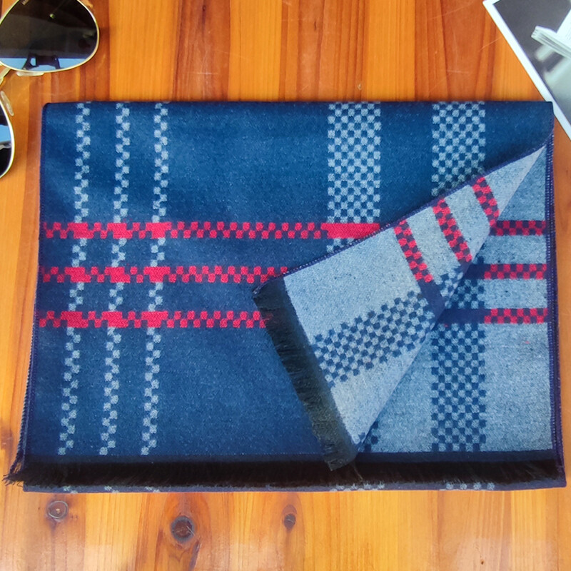 Luksusa Dizains Vīriešu Šalle Foulard Plaid Šalles Šalles Mode Ikdienišķa Ziemas Kašmira Siltas Šalles Kakla aptinums Vīriešu Bufandas Hombre