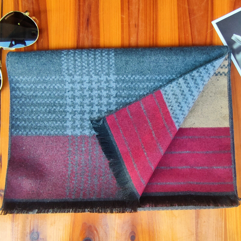 Luksusa Dizains Vīriešu Šalle Foulard Plaid Šalles Šalles Mode Ikdienišķa Ziemas Kašmira Siltas Šalles Kakla aptinums Vīriešu Bufandas Hombre
