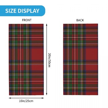 Royal Stewart Tartan καρό κάλυμμα λαιμού μπαντάνα με εμπριμέ χριστουγεννιάτικη μάσκα προσώπου με μπαλακλάβα Κασκόλ πολλαπλών χρήσεων Unisex για ενήλικες που αναπνέουν