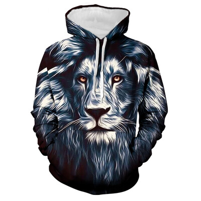 Νέα εμπριμέ Unisex Hoodies καινοτομία 3D μοτίβο Φούτερ πουλόβερ με κουκούλα και κουκούλα τσέπης Streetwear φαρδιά άνετα