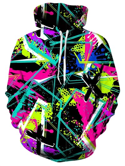 Νέα εμπριμέ Unisex Hoodies καινοτομία 3D μοτίβο Φούτερ πουλόβερ με κουκούλα και κουκούλα τσέπης Streetwear φαρδιά άνετα