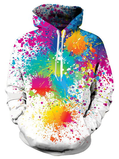 Νέα εμπριμέ Unisex Hoodies καινοτομία 3D μοτίβο Φούτερ πουλόβερ με κουκούλα και κουκούλα τσέπης Streetwear φαρδιά άνετα
