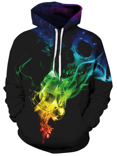 Νέα εμπριμέ Unisex Hoodies καινοτομία 3D μοτίβο Φούτερ πουλόβερ με κουκούλα και κουκούλα τσέπης Streetwear φαρδιά άνετα