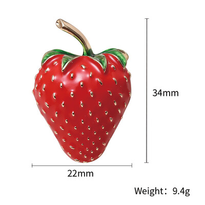 Smaltované kamienkové jahodové brošne pre ženy, unisex rastlinné špendlíky, viacfarebné, dostupné, kancelárske, párty, darčeky