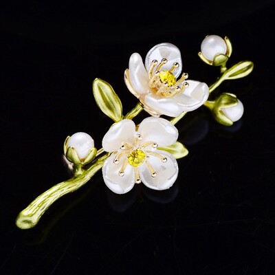 New Fashion Plants Flore Brose Pentru Femei Brose de lux Daisy Jasmine Flower Pins Accesorii Imbracaminte