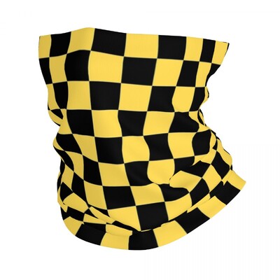 Kockás lila és fekete bandana nyakhuzat nyomtatott balaklava maszk sál meleg fejfedő túrázás uniszex felnőtteknek mosható