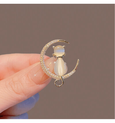 Retro kalnų krištolas bėgiojančių elnių segės, skirtos moterims, vyrams, mėlynos rožinės spalvos, krištolo spalvos, gyvūnų kaiščių priedai Nauji 2024 m.