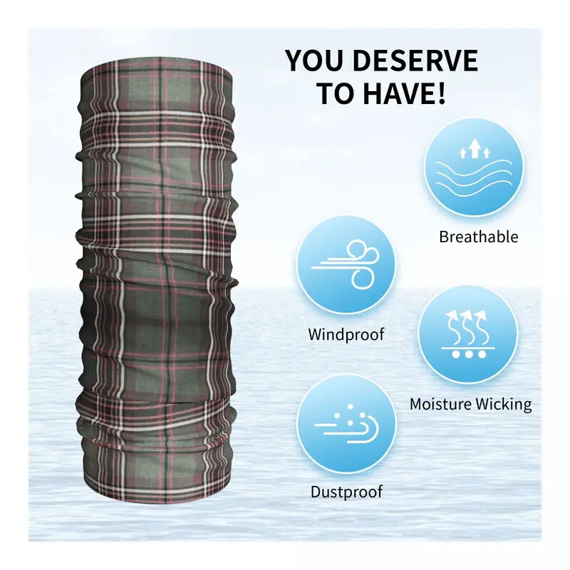 Murphy tartan skót kockás bandana nyakszárvédő, nyomott rács Balaklavák Arcmaszk Sál Fejfedő Lovaglás férfiaknak Női Felnőtt
