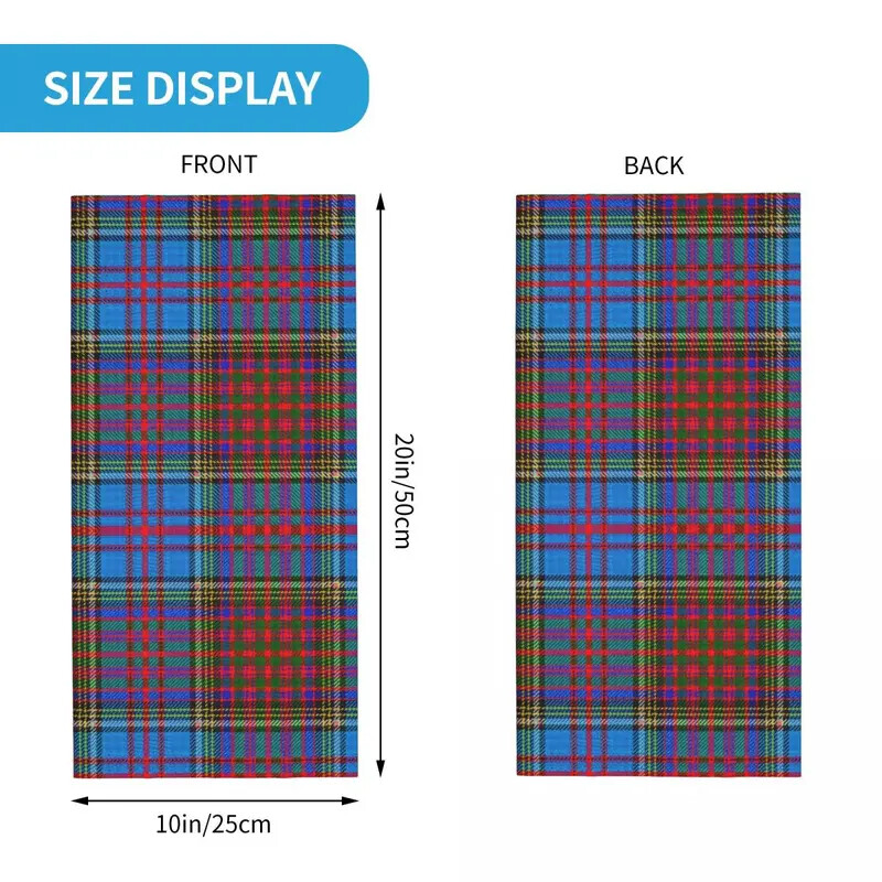 Ģeometriskā pleds klana tartāna kakla getras sievietēm vīriešiem UV aizsardzība ziemas modes gingham bandana šalle pārgājieniem