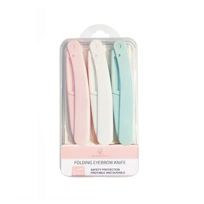 1/3 vnt. Saugus sulankstomas moteriškas veido skustuvas antakių kirpimo peiliukas nuo įbrėžimų skustuvo makiažo įrankiai antakių kirpimo priemonė veido skustuvas moterims