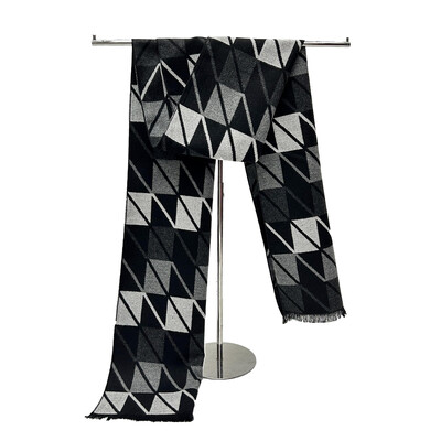 Eșarfă de iarnă pentru bărbați Păstrați căldura eșarfă ocazional designeri de marcă de modă tricot batic pentru gât patchwork business șal wrap