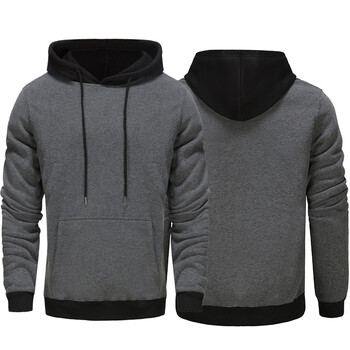 2024 Hoodie Fall hoodie Sweatshirt Мъжка топла качулка Едноцветно класическо палто Мъжко облекло Американски размер