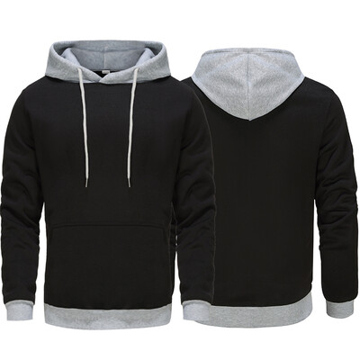 Φούτερ με φούτερ με κουκούλα φθινοπώρου 2024 Ανδρικό ζεστό φούτερ με κουκούλα Μονόχρωμο κλασικό παλτό ανδρικά ρούχα αμερικανικού μεγέθους