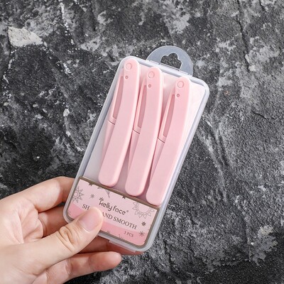 Kulmutrimmeri komplekt Meigitööriistad Ohutuid kulmude raseerija Näo keha karvade eemaldamine pardliterad Naine kulmude kujundamise nuga