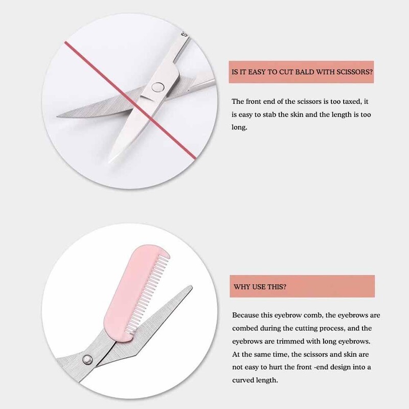 Ψαλίδι φρυδιών χτένα κοπής και εργαλείο ξυρίσματος φρυδιών Crescent O9J0