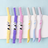 Yunduogirl 6/10 vnt Panda Flamingo antakių kirpimo priemonė Safety Mini nešiojamasis neskausmingas veido skustuvas akių antakių kirpimo priemonė