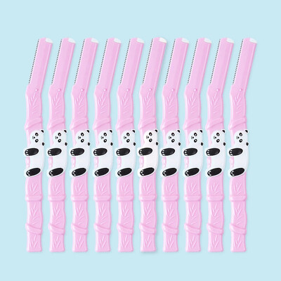Yunduogirl 6/10 vnt Panda Flamingo antakių kirpimo priemonė Safety Mini nešiojamasis neskausmingas veido skustuvas akių antakių kirpimo priemonė