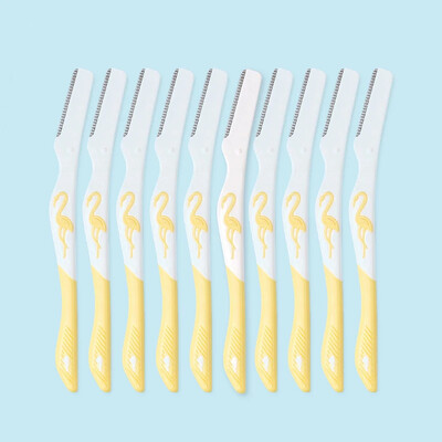 Yunduogirl 6/10 vnt Panda Flamingo antakių kirpimo priemonė Safety Mini nešiojamasis neskausmingas veido skustuvas akių antakių kirpimo priemonė