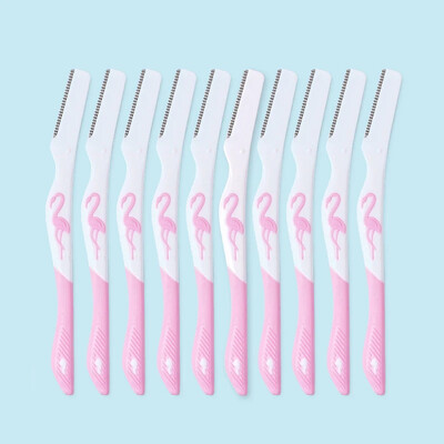 Yunduogirl 6/10 vnt Panda Flamingo antakių kirpimo priemonė Safety Mini nešiojamasis neskausmingas veido skustuvas akių antakių kirpimo priemonė