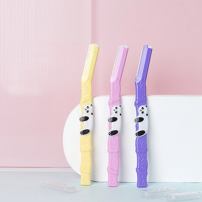 Yunduogirl 6/10 vnt Panda Flamingo antakių kirpimo priemonė Safety Mini nešiojamasis neskausmingas veido skustuvas akių antakių kirpimo priemonė