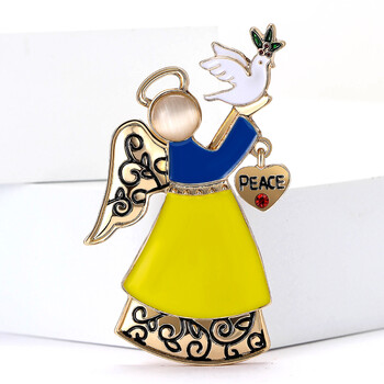 Σμάλτο Peace Dove Angel καρφίτσες για γυναίκες Unisex Peace pins 2 χρωμάτων Διαθέσιμα Αξεσουάρ για πάρτι γραφείου Δώρα