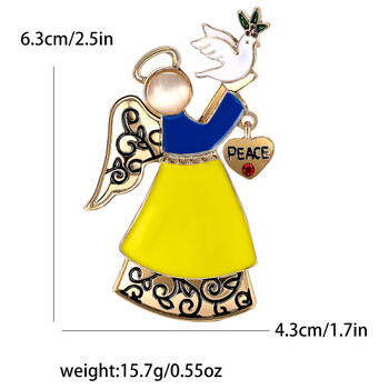 Σμάλτο Peace Dove Angel καρφίτσες για γυναίκες Unisex Peace pins 2 χρωμάτων Διαθέσιμα Αξεσουάρ για πάρτι γραφείου Δώρα