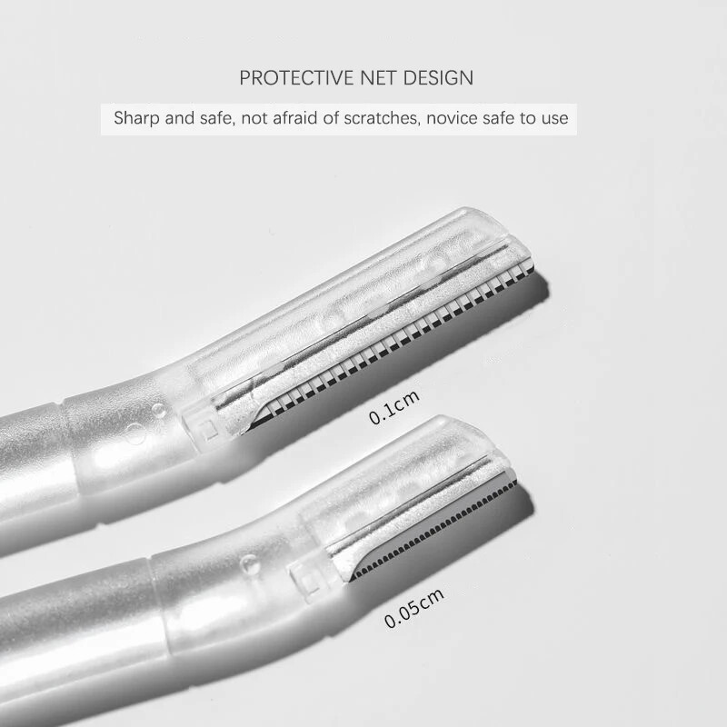 Pažangus antakių kirpimo peilis, saugus nuo įbrėžimų antakių skutimosi įrankis vyrams ir moterims pradedantiesiems grožio priemonių rinkinys antakių skustuvas